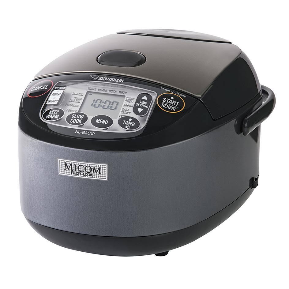 2025 Arrocera Micom de 5.5 Tazas Umami y Calentador – Negro Metálico