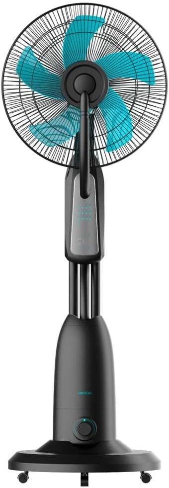 Ventilador con Nebulizador de Agua Fresca Cecotec EnergySilence 490 con Control Remoto, 90W, Diámetro 16", 5 Aspas, Depósito de 2.8L, Temporizador de 7.5h, Indicador LED y Oscilación