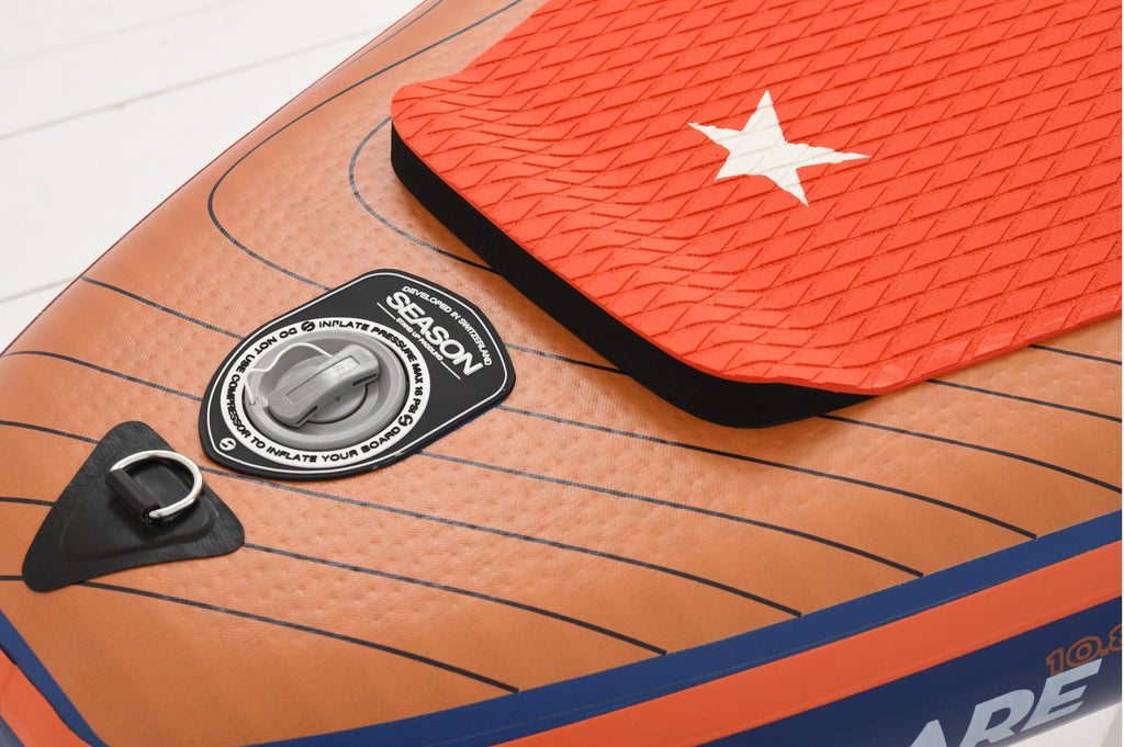 2025 Flare 10.8 Tabla de SUP hinchable – ligera y estable, construcción Woven Dropstitch, accesorios incluidos en mochila