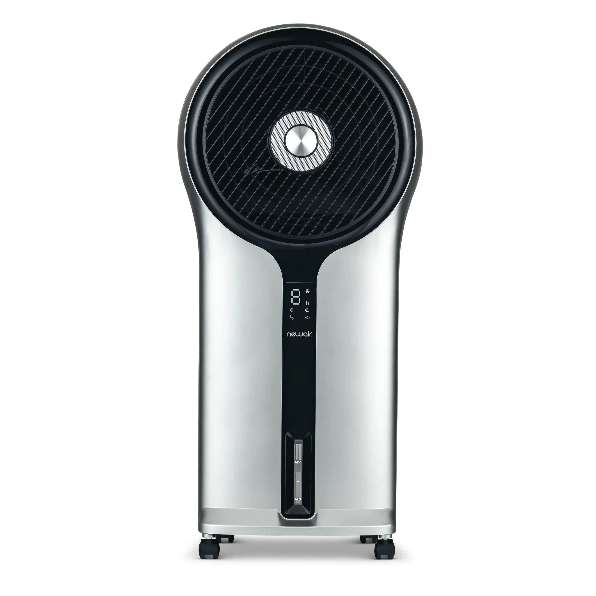 2025 Newair® Enfriador de Aire Evaporativo y Ventilador Portátil 470 CFM con Placa de Enfriamiento tipo Panal – Plateado