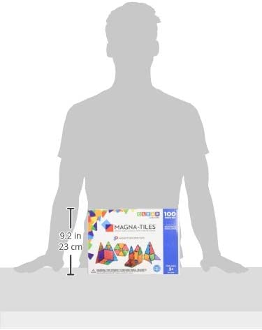 Magna-Tiles Set de 100 Piezas Colores Transparentes, Juguetes Educativos