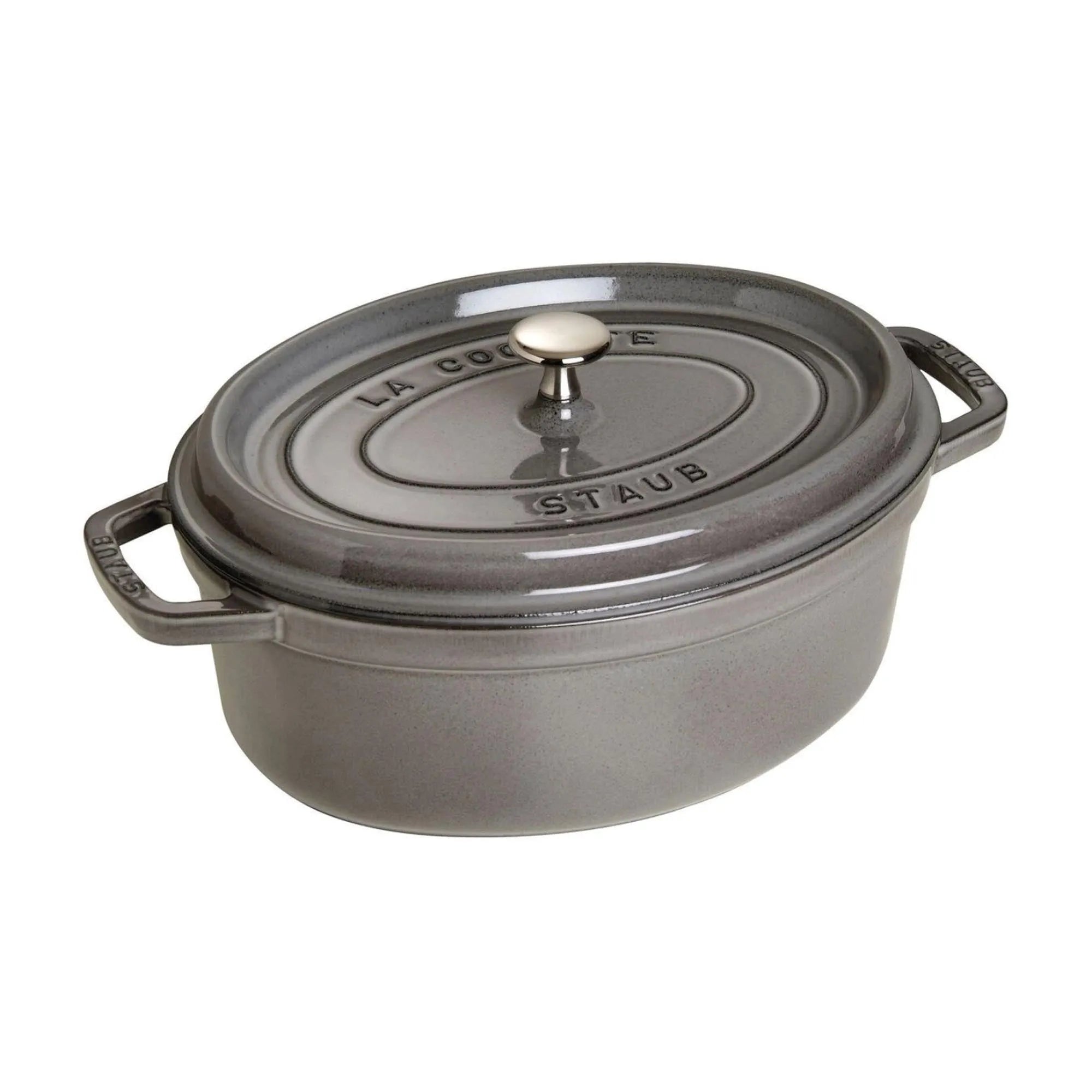 2025 Cocotte ovalada 37 cm, gris grafito, hierro fundido 8,0 L