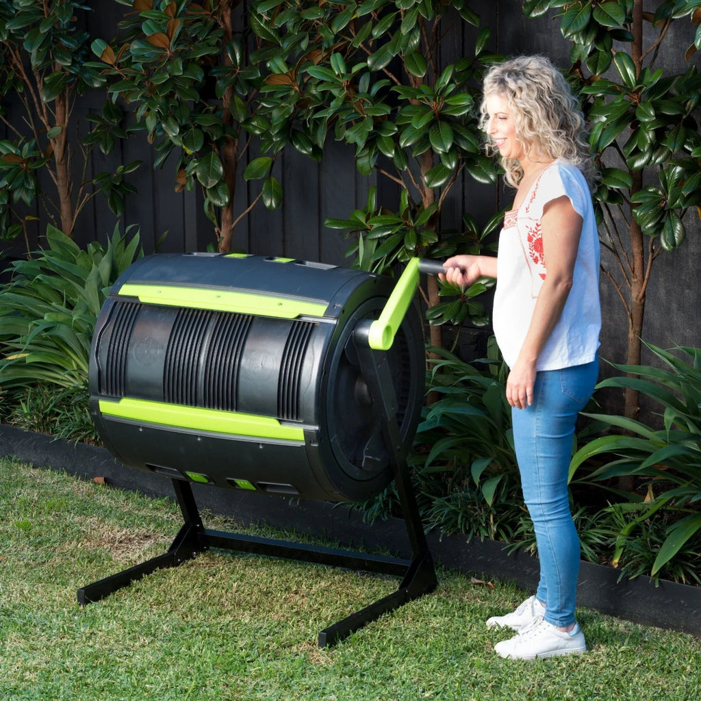 Maze Compostador Giratorio de 65 Galones con Carro – Combo