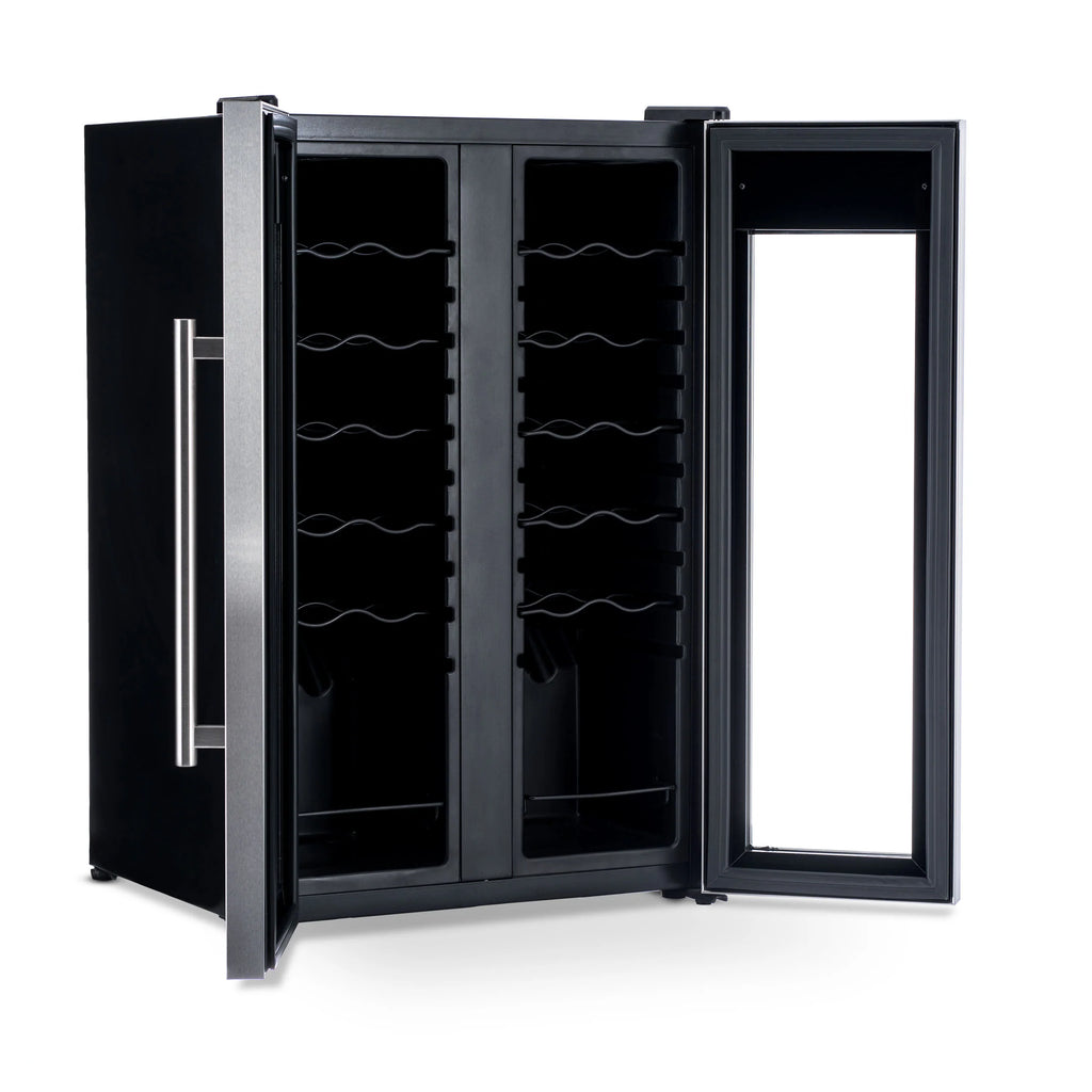 2025 Refrigerador de Vinos Independiente Newair® de Acero Inoxidable – 24 Botellas – 20" con Doble Zona