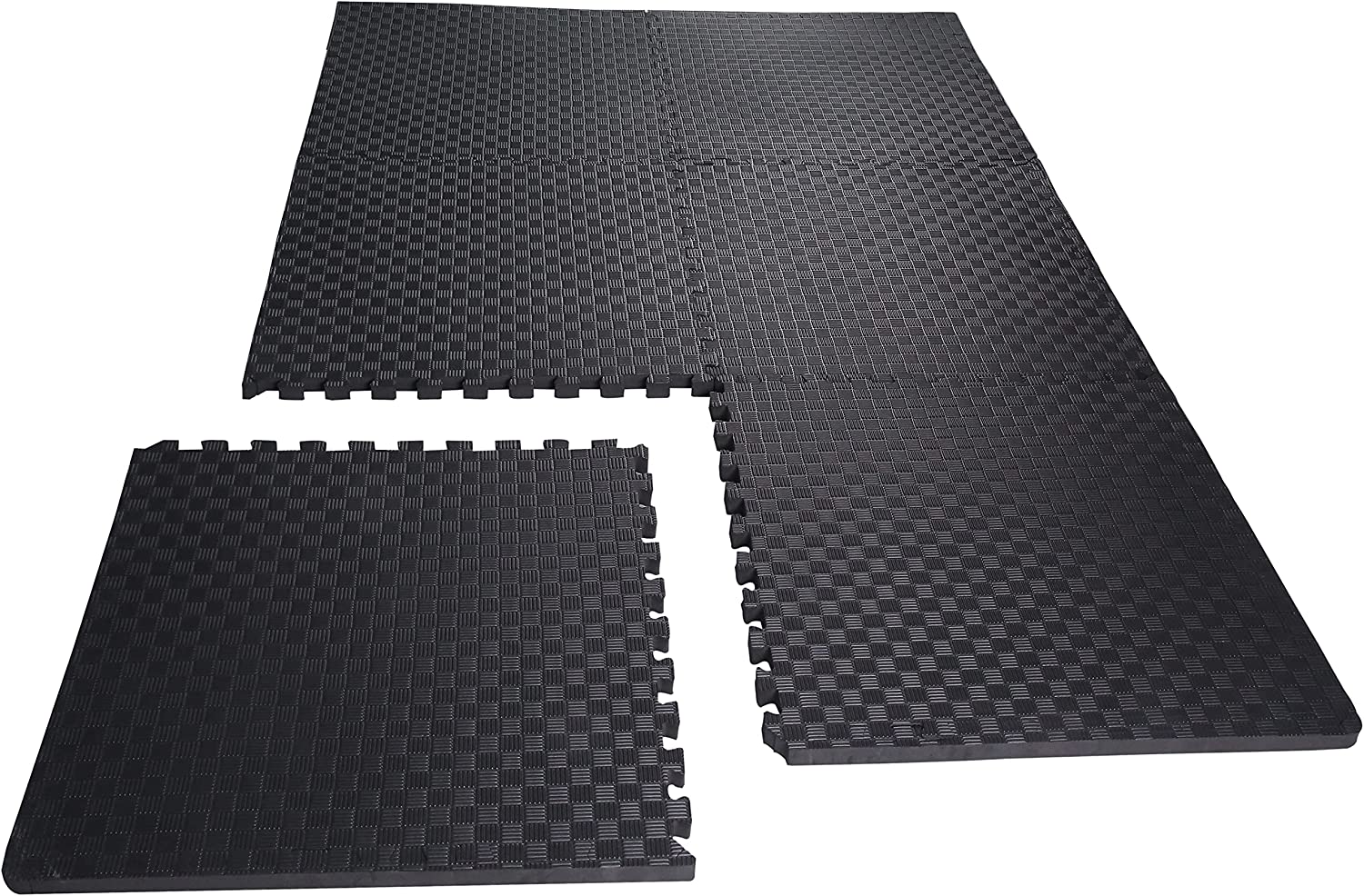 Tapete de ejercicio tipo rompecabezas BalanceFrom con losetas entrelazadas de espuma EVA