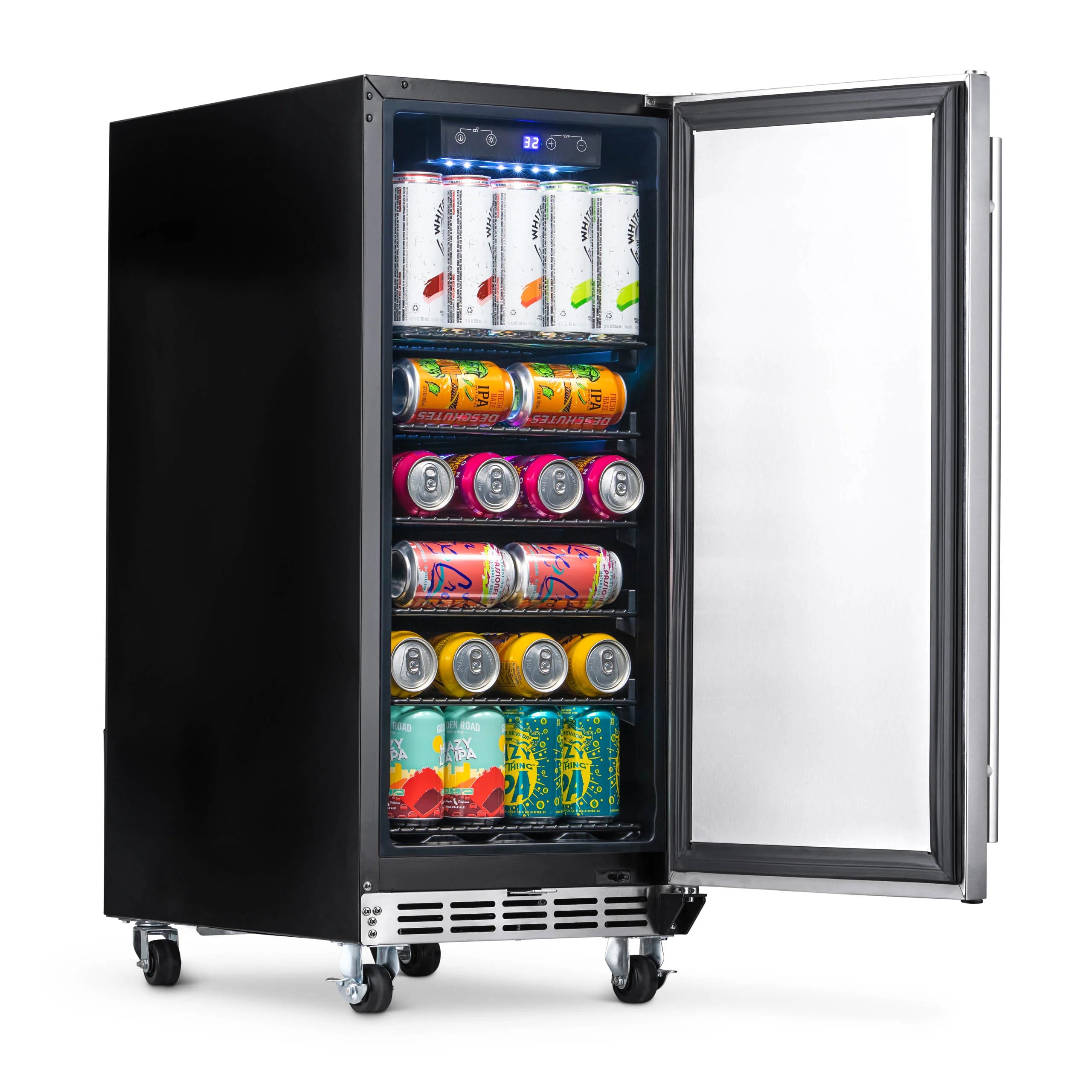 2025 Newair® Refrigerador Empotrable para Exteriores – 90 Latas – 15 Pulgadas