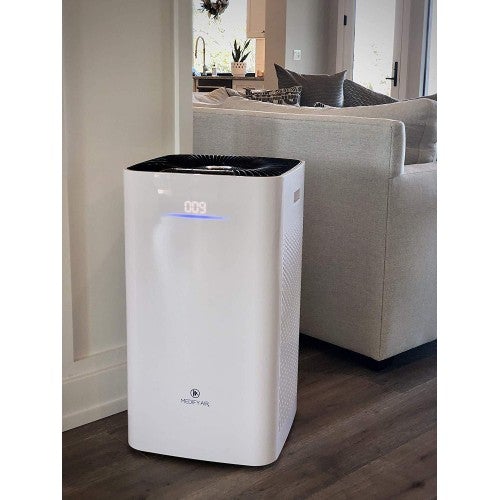Medify MA-112 | El Único Purificador de Aire con CADR de 950 y Filtro HEPA H13 | Cubre hasta 465 m² cada 12 minutos / 4650 pies² cada hora | Doble Entrada de Aire con 2 Juegos de Filtros para Alergias, Smog, Olores, Humo, Caspa de Mascotas y Polvo