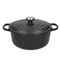 2025 Le Creuset - Sartén para asar / guisar Signature redonda negro mate 24 cm 4,2 l (interior negro)