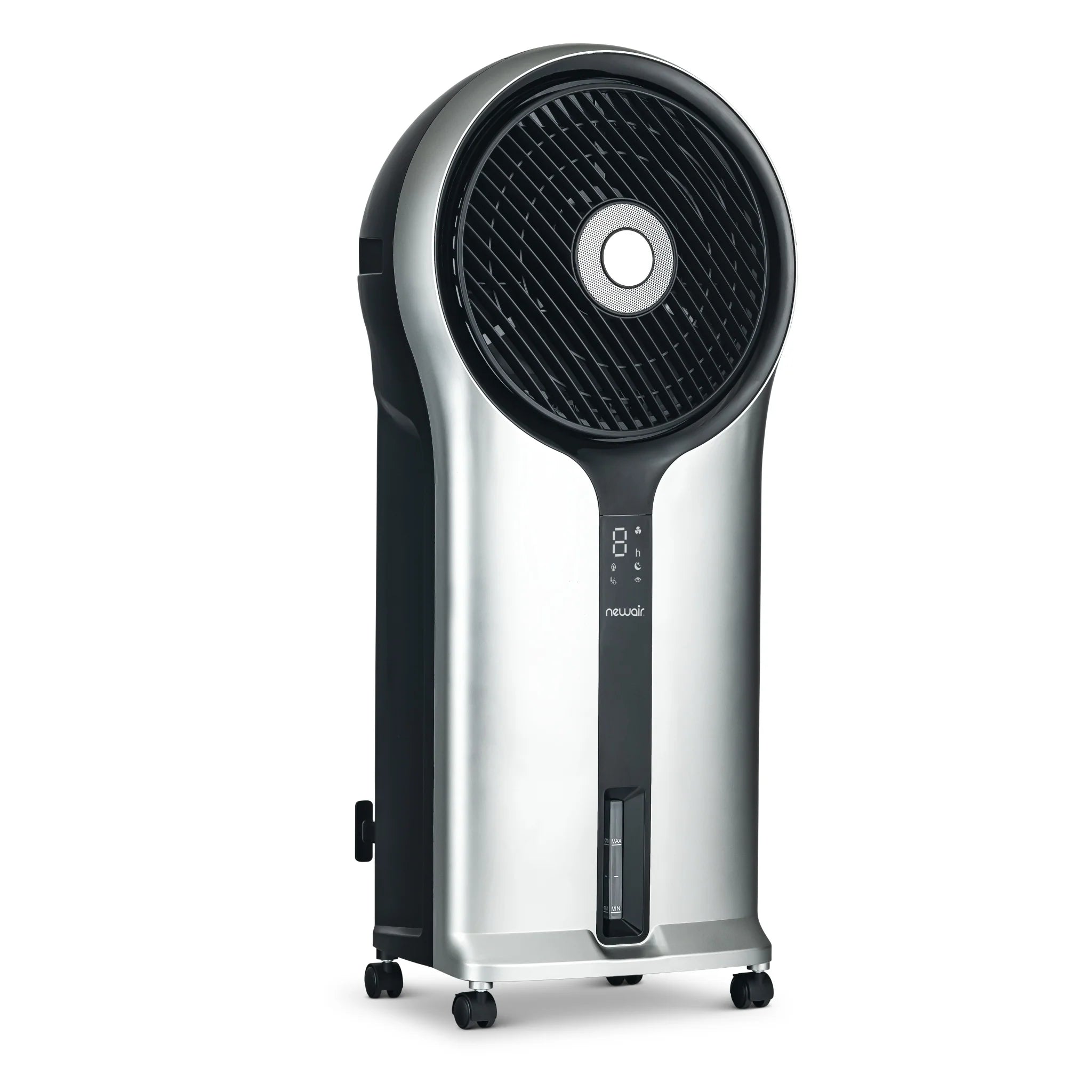 2025 Newair® Enfriador de Aire Evaporativo y Ventilador Portátil 470 CFM con Placa de Enfriamiento tipo Panal – Plateado