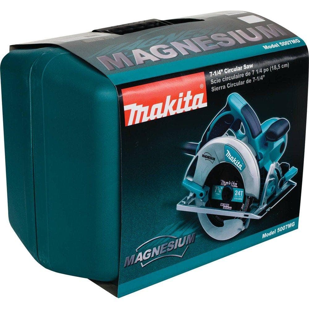 2025 Sierra Circular de 15 A y 7-1/4" con Cuerpo de Magnesio, Luz LED, Soplador de Polvo, Hoja de Carburo de 24 Dientes y Maletín Rígido – Modelo 5007MG