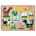 Melissa & Doug Rompecabezas Sonoro de Animales de Granja – Rompecabezas de Madera con Clavijas y Efectos de Sonido (8 piezas)