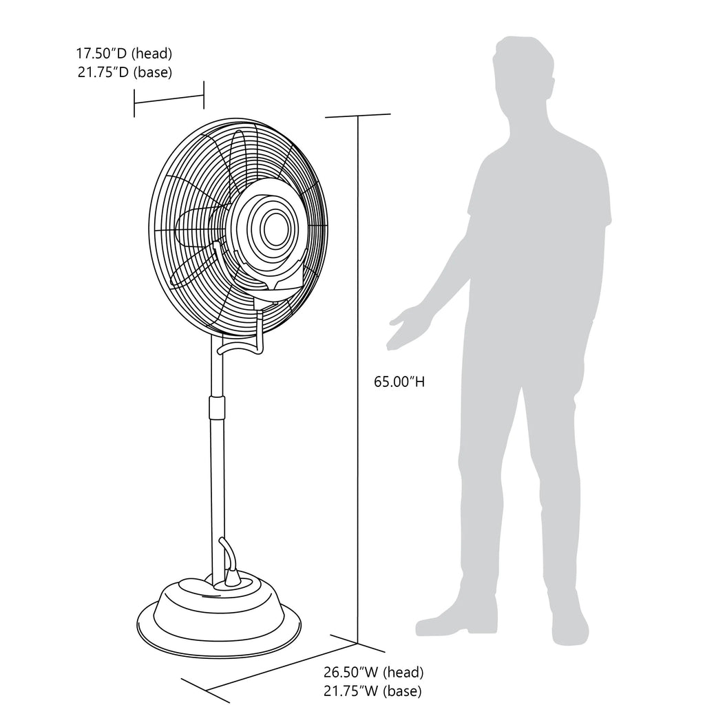 2025 Ventilador Nebulizador de Pie Newair de 24 Pulgadas