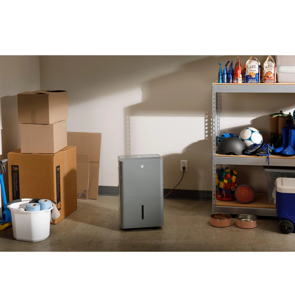 2025 Deshumidificador Portátil GE Energy Star® con Bomba Integrada y Función Smart Dry para Espacios Húmedos