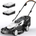 2025 Cortacésped inalámbrico Litheli 43 cm 2 x 20V con opciones de batería de 4,0 Ah