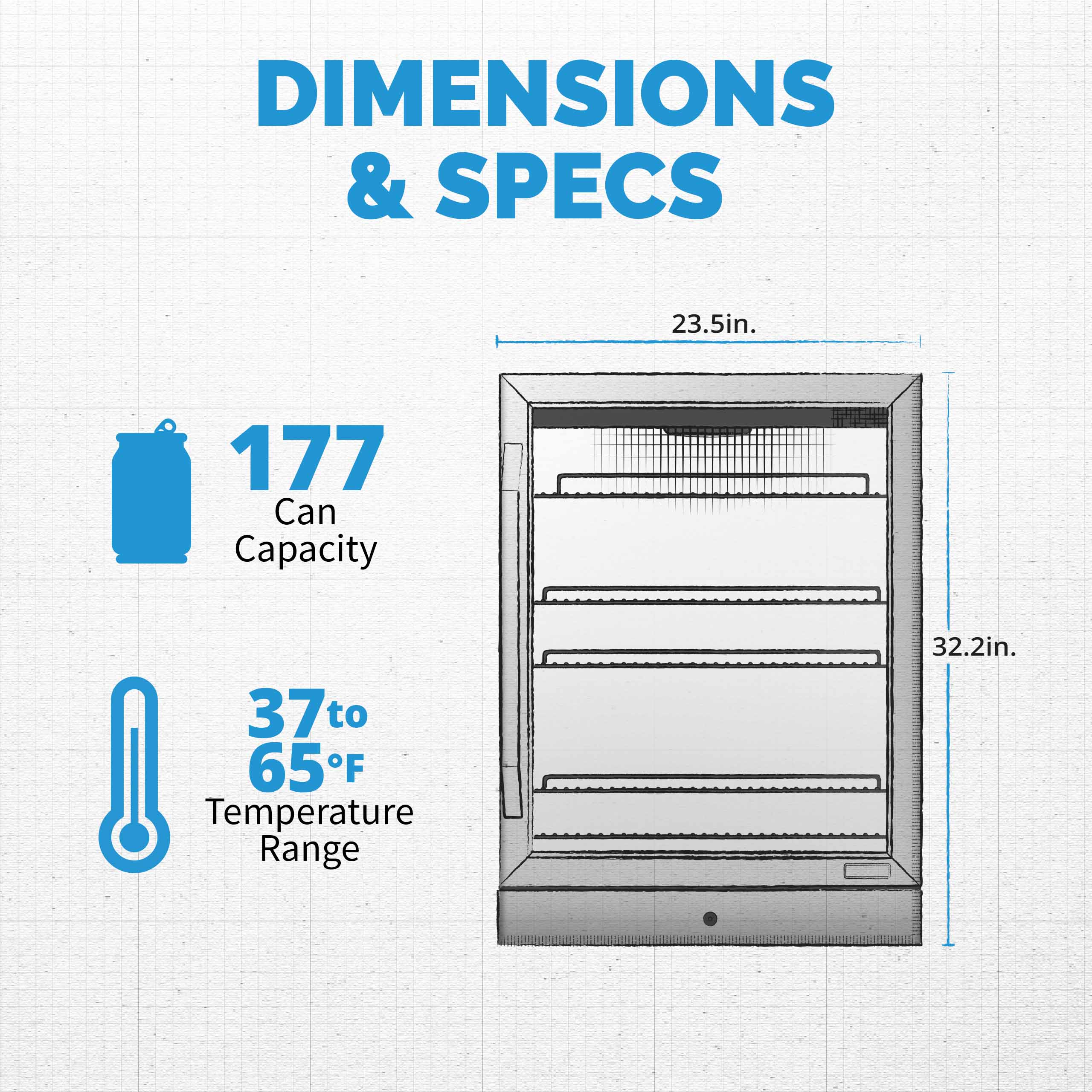 2025 Newair® Refrigerador de Bebidas Empotrable o Independiente de Acero Inoxidable – 177 Latas – 24”