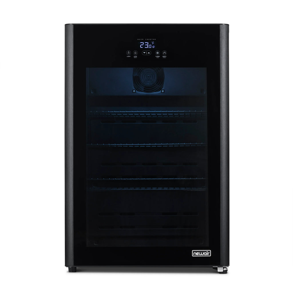 2025 Newair® Refrigerador de Bebidas Negro Independiente para 125 Latas con Función de Congelación Rápida – 22,1”