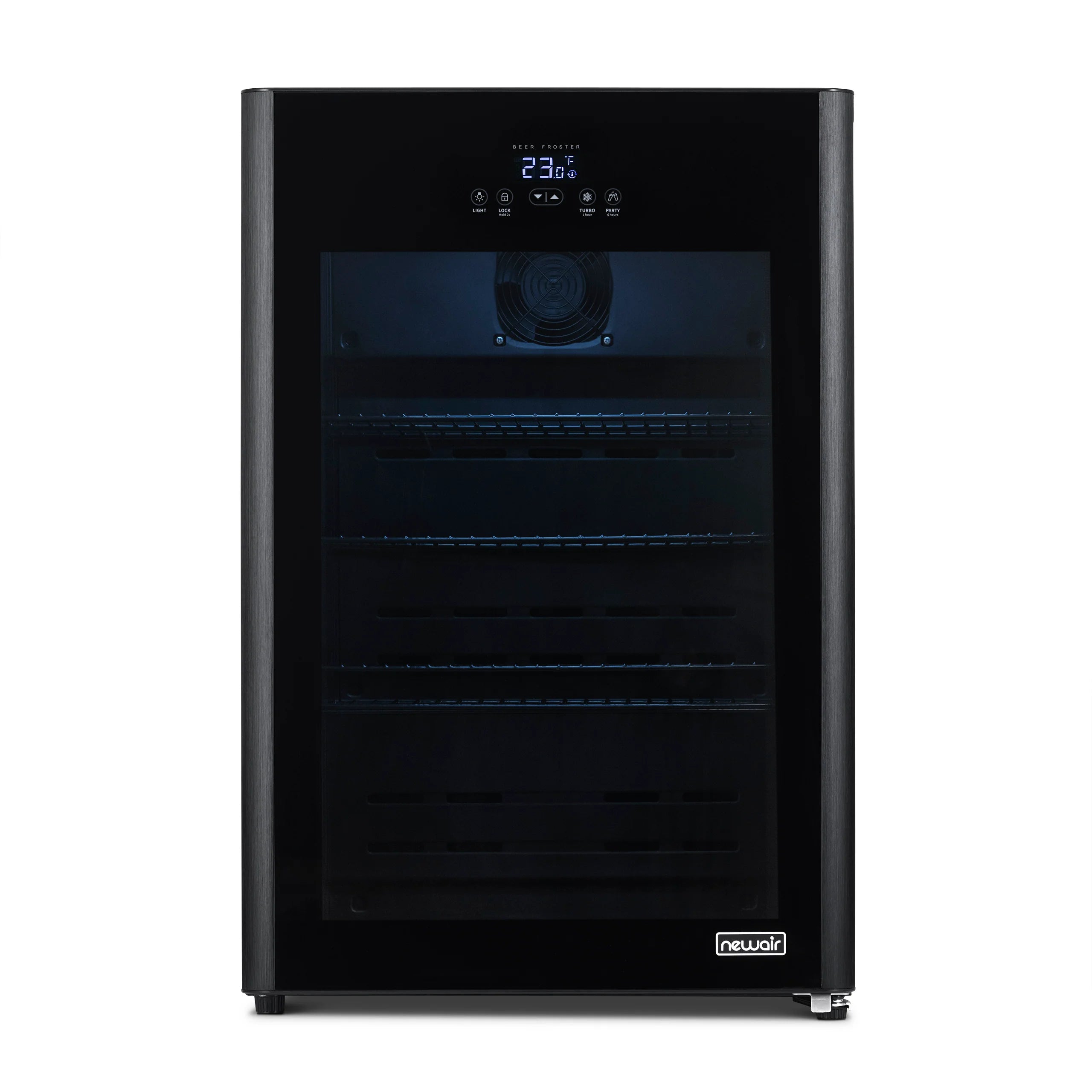 2025 Newair® Refrigerador de Bebidas Negro Independiente para 125 Latas con Función de Congelación Rápida – 22,1”
