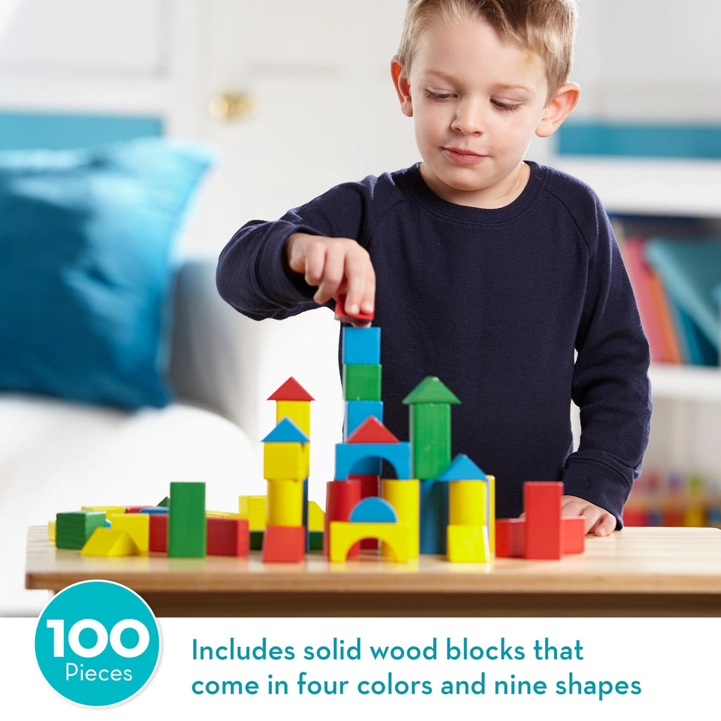 Melissa & Doug 100 Bloques de Madera