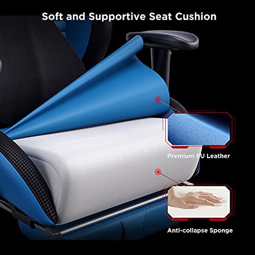 Silla de Oficina Gaming AutoFull con Soporte Lumbar Ergonómico, Estilo Racing, Cuero PU, Alta Respalda, Silla Giratoria Ajustable para PC
