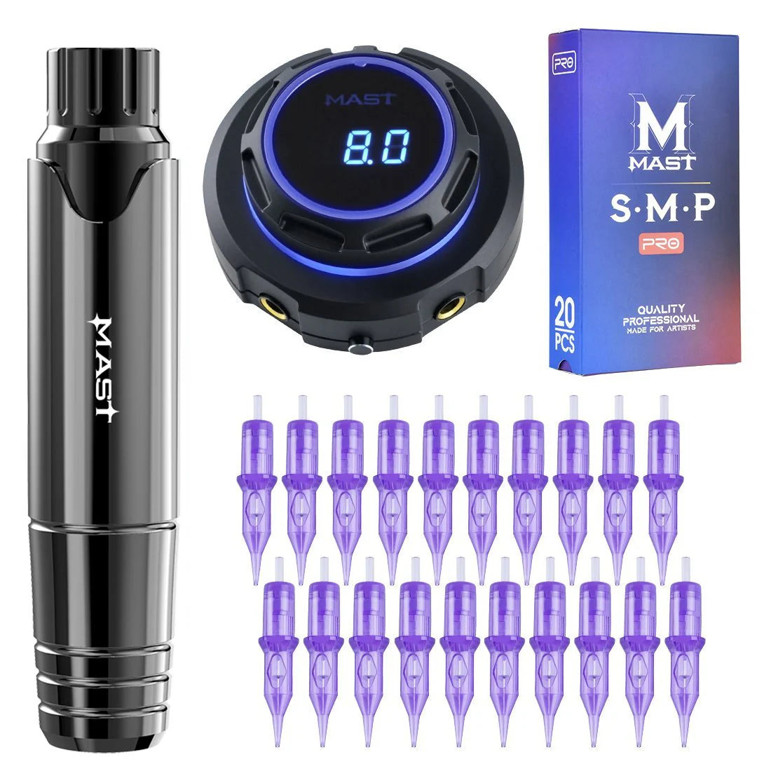 Kit de Máquina de Tatuaje Mast P10 con Fuente de Poder Halo – SMP