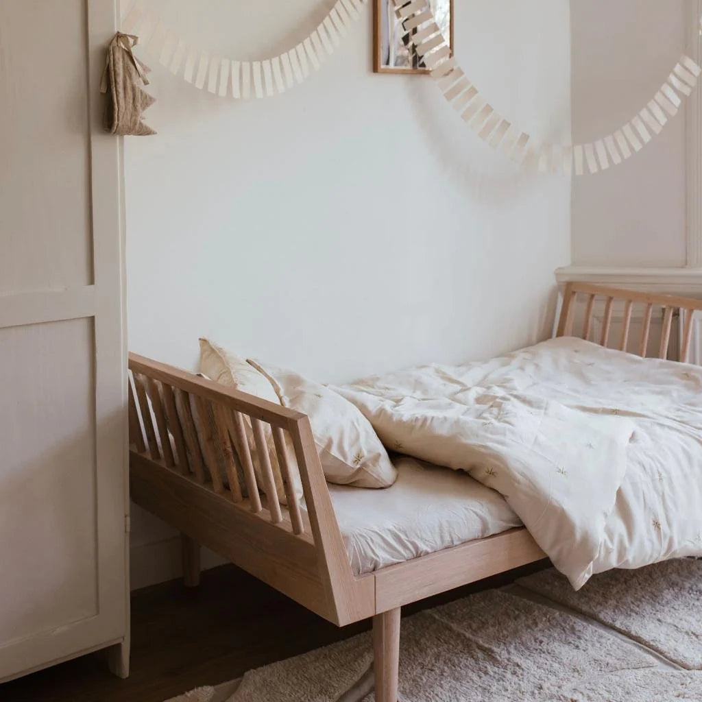 2025 Cabezal y pie de cama de repuesto para cama Eli KAS Kopenhagen – Madera maciza de roble certificada FSC | Diseño modular 4-en-1 | Para daybed, cama combinada y cama junior | Sin colchón ni estructura
