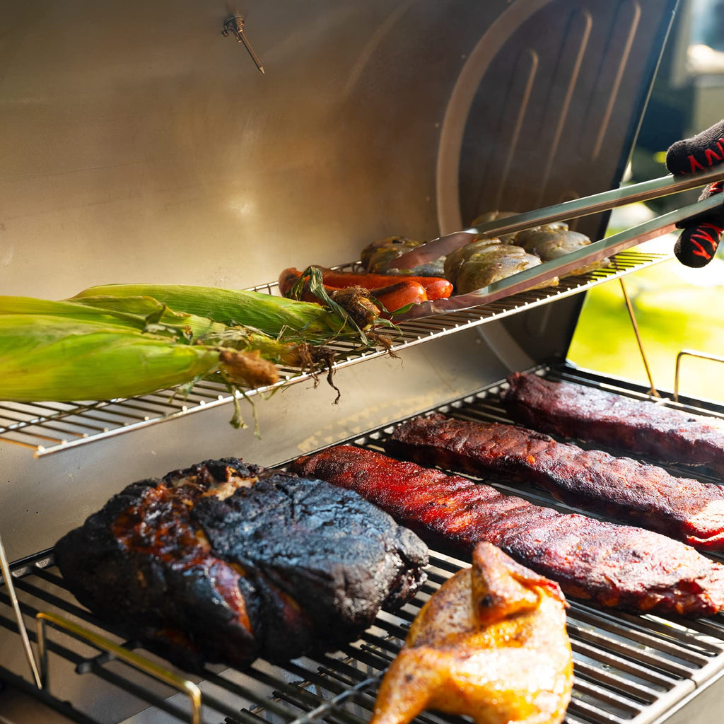 2025 Char-Griller 1224 Smokin Square Parrilla de Carbón y Ahumador Offset