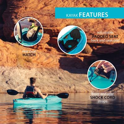 2025 Kayak Lifetime Guster 100 Sit-In (Paquete de 2) 457