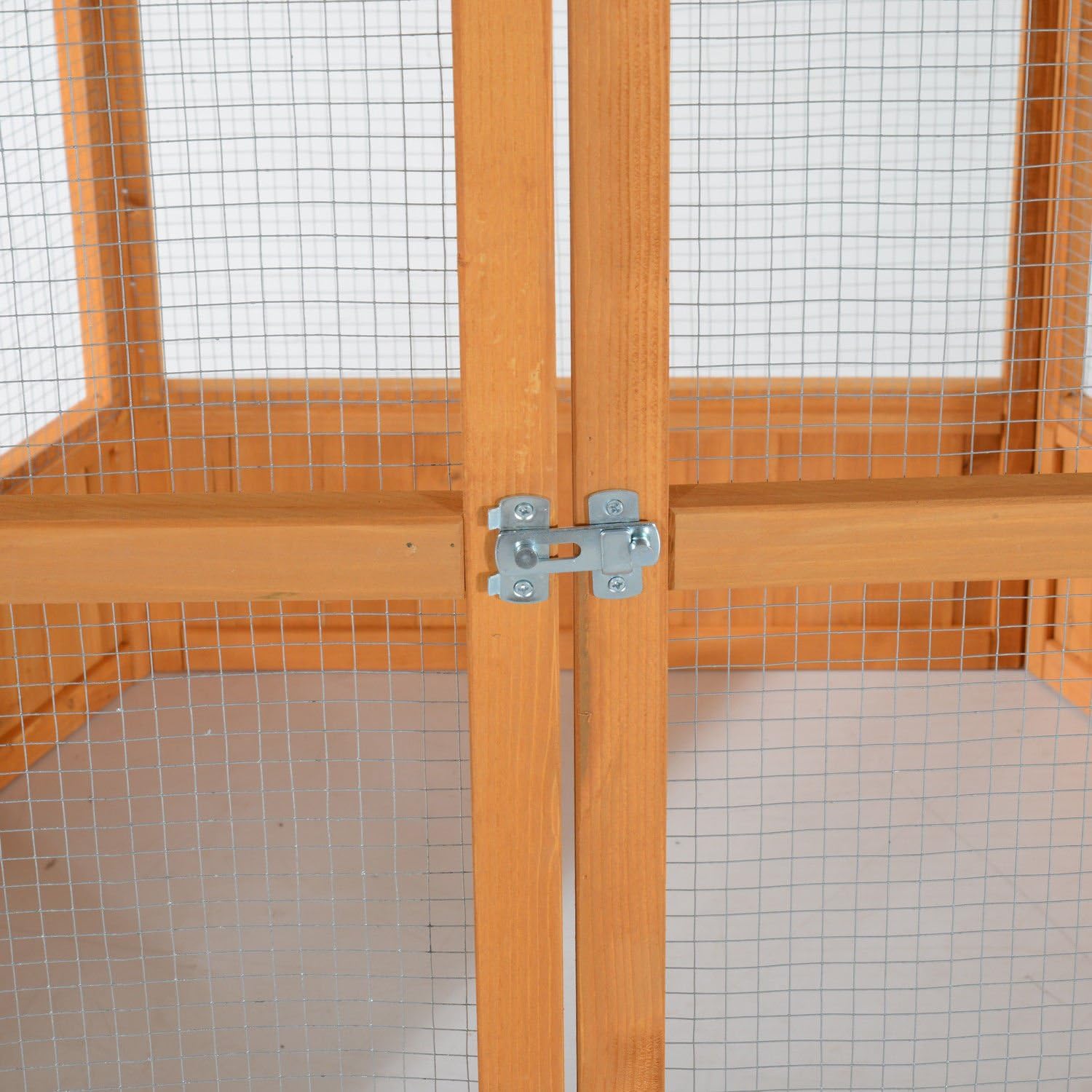 viario Hexagonal Grande de Madera para Exteriores con Techo Cubierto