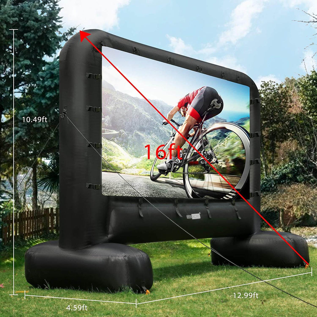 2025 Pantalla Inflable de Cine Gigante de 14-17 Pies para Proyección Frontal y Trasera – Ideal para Exteriores