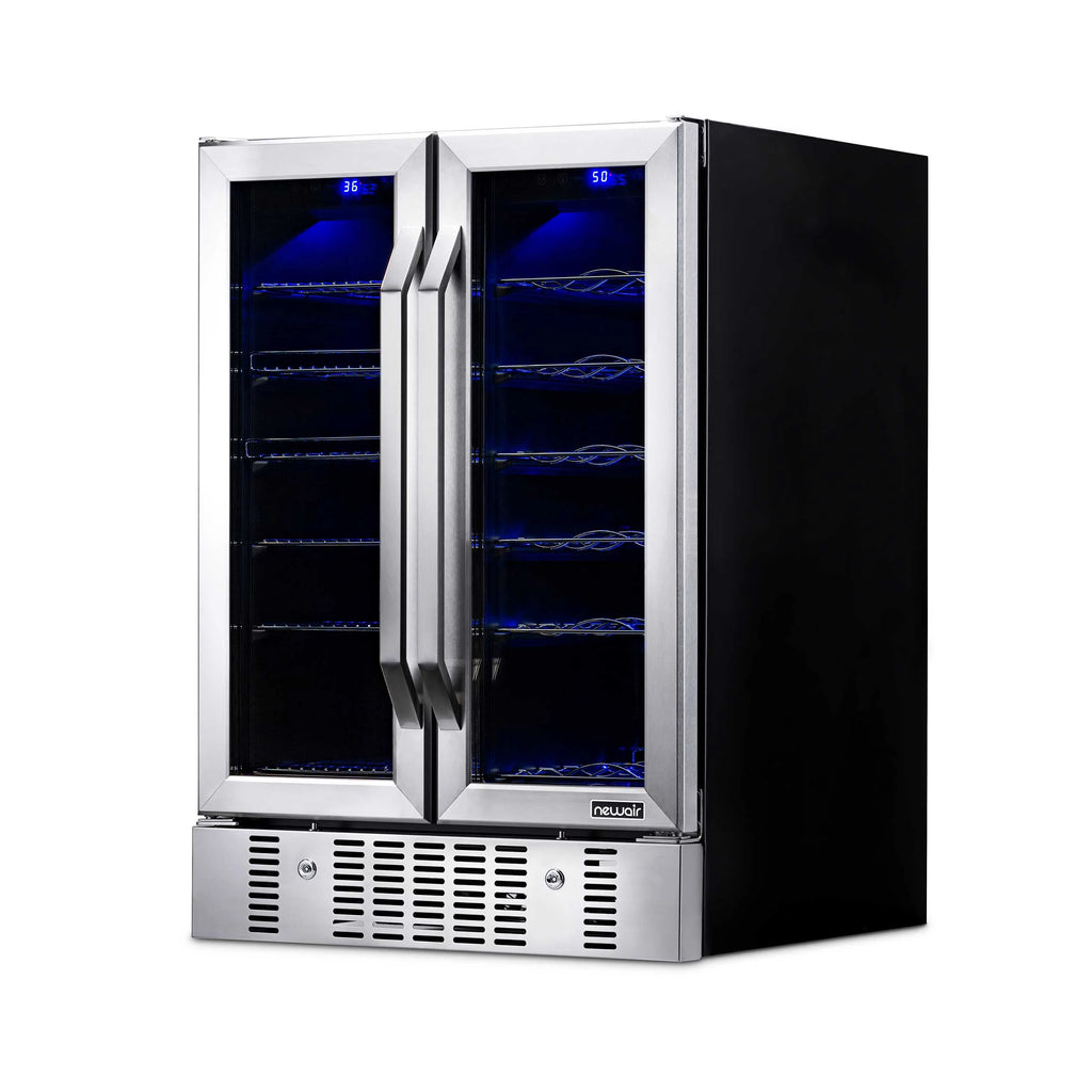 2025 Newair® Refrigerador Empotrable de Doble Zona para 58 Latas y 18 Botellas - 24"