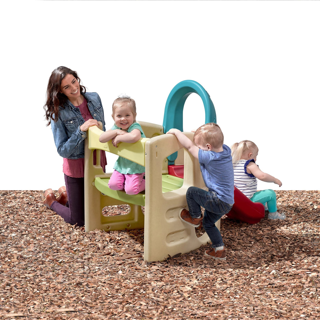 2025 Step2 Panda Climber Set de Juego al Aire Libre con Tobogán para Niños Pequeños