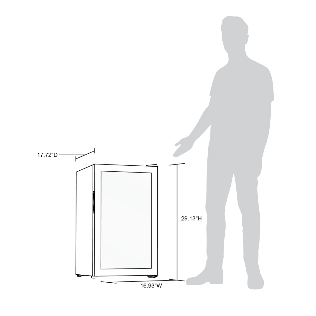 2025 Newair® Refrigerador de Bebidas Independiente de Acero Inoxidable – 100 Latas – 16,93”