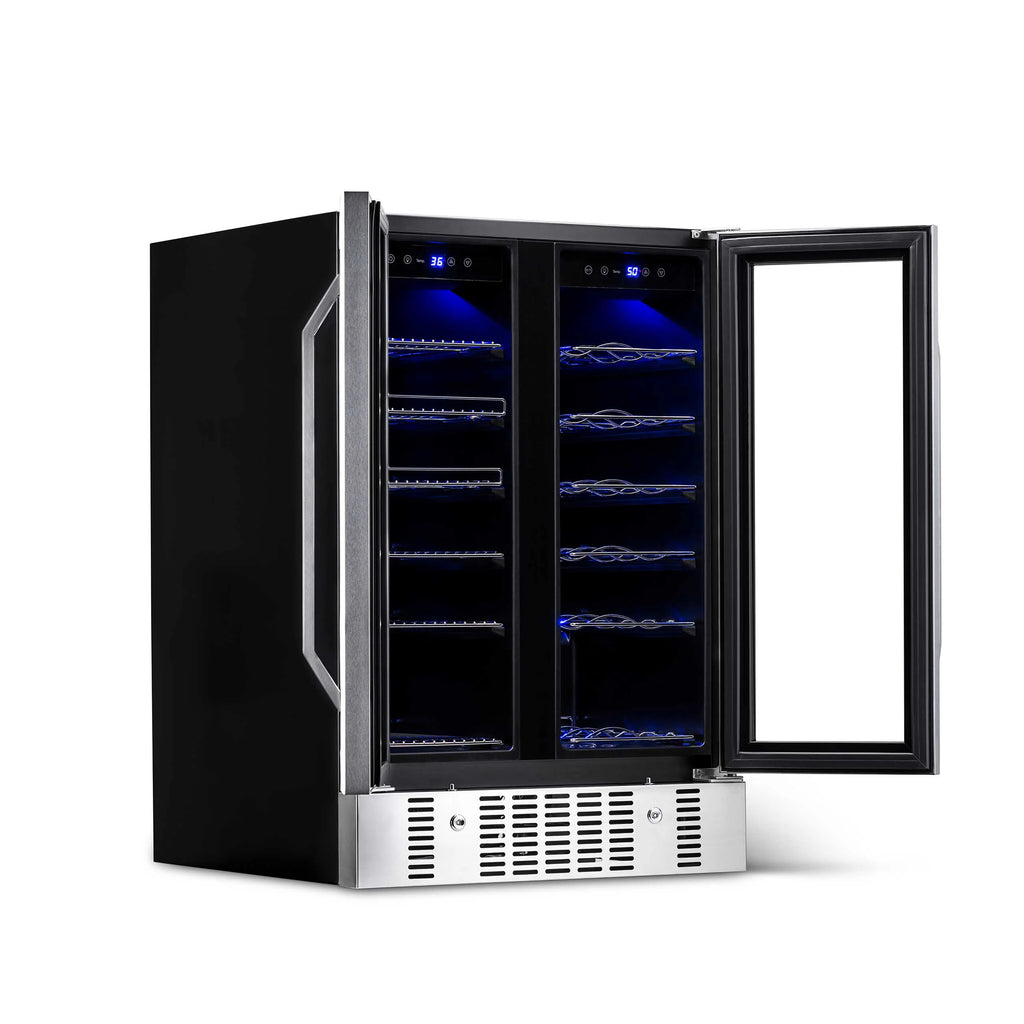 2025 Newair® Refrigerador Empotrable de Doble Zona para 58 Latas y 18 Botellas - 24"