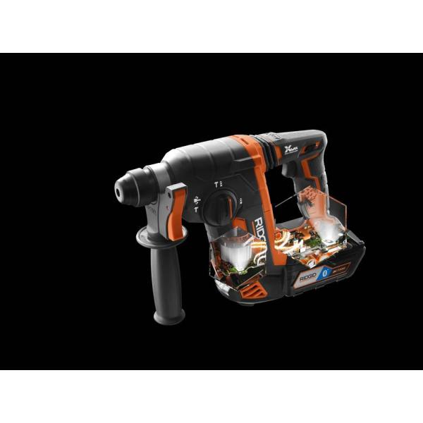 2025 Martillo Rotatorio Cordless Brushless 18 Voltios OCTANE SDS-Plus 1 pulgada (Solo Herramienta) R86711B de RIDGID