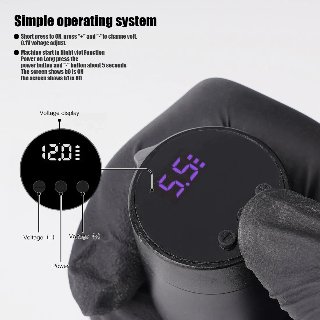 Máquina de Tatuaje Rotativa Mast Flip Tipo Bolígrafo con Kit de Batería Inalámbrica