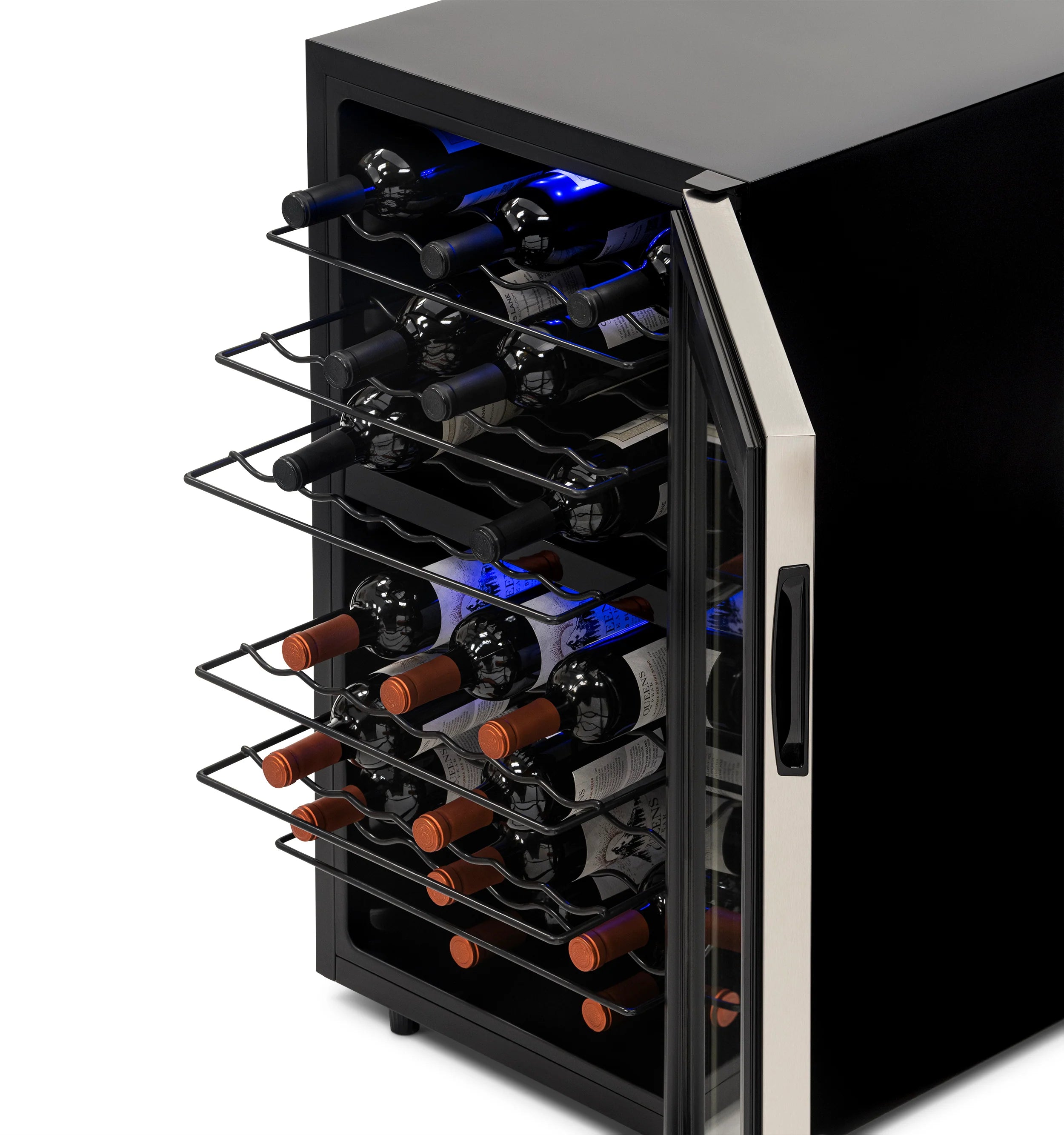 2025 Refrigerador de Vinos Independiente Newair® de Acero Inoxidable – 43 Botellas – 18,9" con Doble Zona