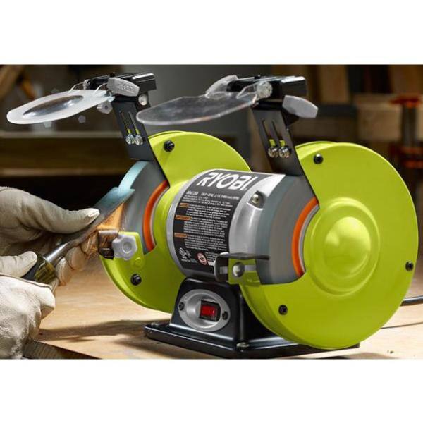 RYOBI Esmeriladora de Banco de 6" 2,1 A con Luz LED – Modelo BG612G
