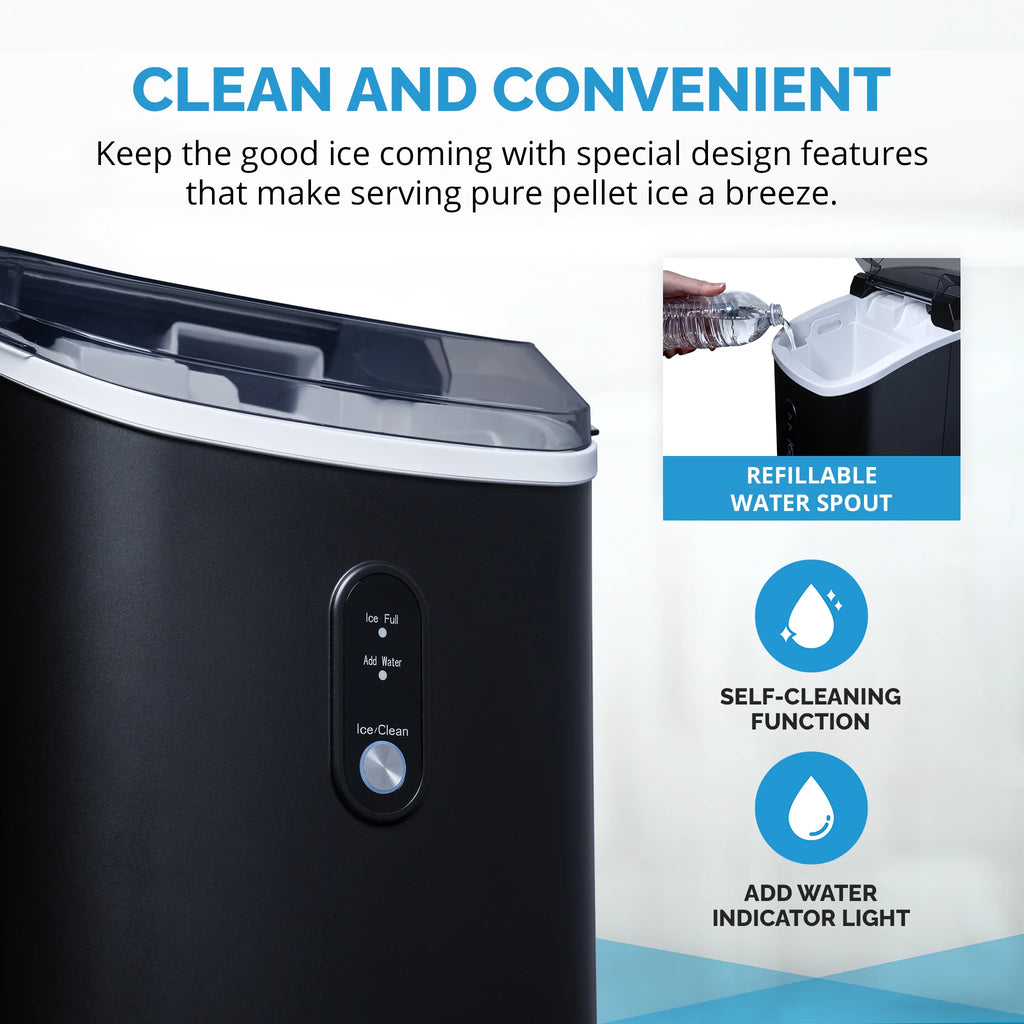 2025 Máquina de Hielo en Trozos de Mostrador Newair® – 33 lb/día