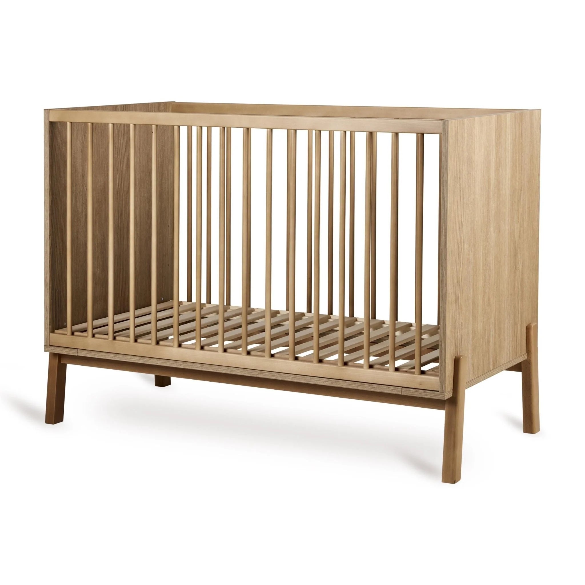 2025 Cuna Quax Ashi – 60x120 cm | Ajustable en 3 alturas | Madera de haya certificada FSC | Con somier de lamas, sin colchón | Color natural