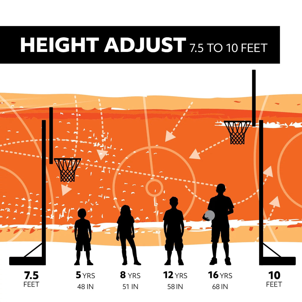 Lifetime Aro de Baloncesto Portátil Ajustable de 44 Pulgadas con Policarbonato – 90114