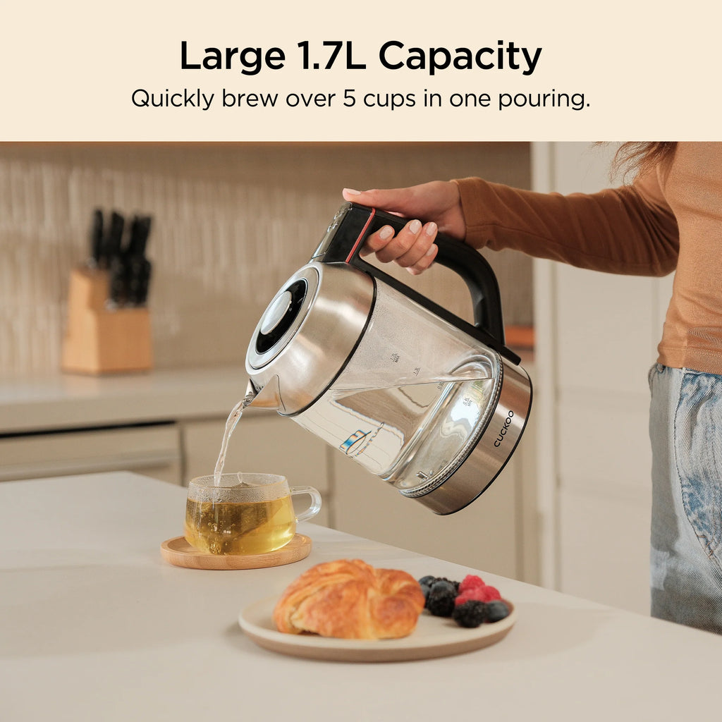 2025 Hervidor eléctrico de vidrio con infusor de té (CK-G170BS)