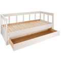 Cajón para cama Aira, de madera maciza de pino pintado en blanco