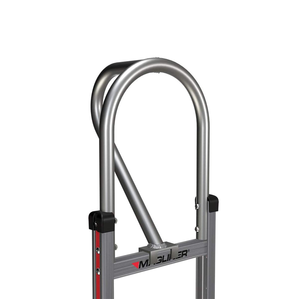 Magline HMK15AUA4 Carretilla de Mano de Aluminio, Asa Vertical en Bucle, Ruedas Neumáticas, Capacidad de 500 lbs