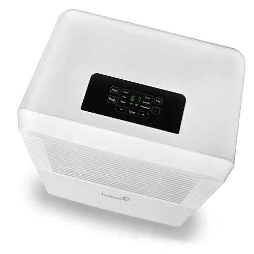 Deshumidificador Ivation de 70 pintas con certificación Energy Star y bomba (60 pintas según nuevo DOE) de gran capacidad, para espacios de hasta 4,500 pies cuadrados. Incluye humidistato programable, conector para manguera, apagado/reinicio automáti