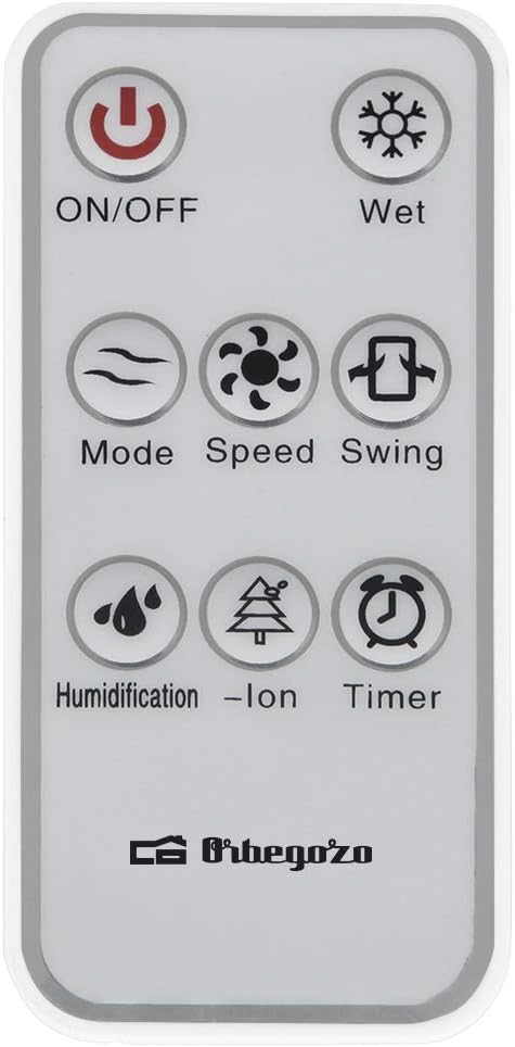 Orbegozo Air 52 – Aire Acondicionado Evaporativo 3 en 1, Depósito de 10 L, 65 W, 3 Velocidades, Temporizador Máximo de 8 Horas, Control Remoto, Acumuladores Fríos, Blanco
