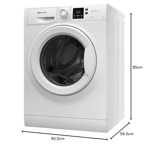 2025 Bauknecht BPW 814 A Lavadora de carga frontal / 8 kg / Eliminación potente de manchas / Clean Plus / Ciclo corto 45' / Anti-Alergia Plus / Detección automática de carga / Opción Extra Touch, Blanco