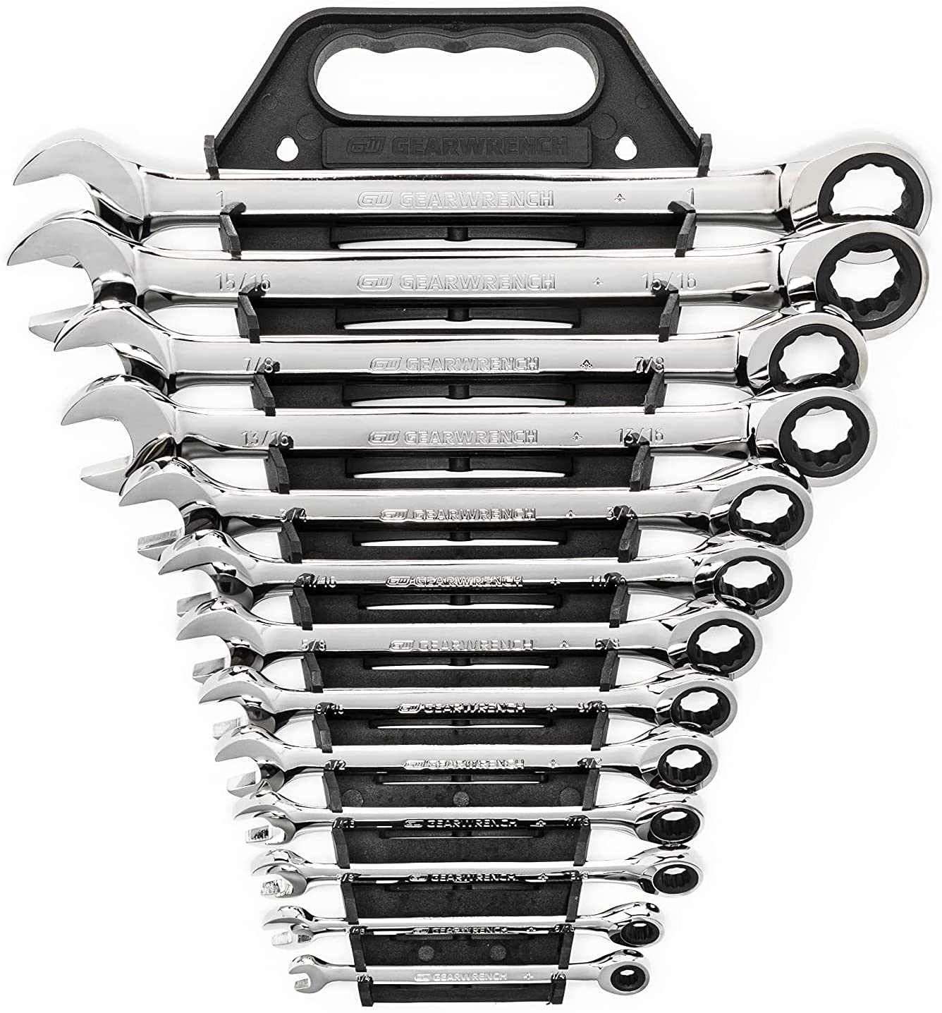 2025 Juego de Llaves Combinadas de 12 Puntos GEARWRENCH con Carraca