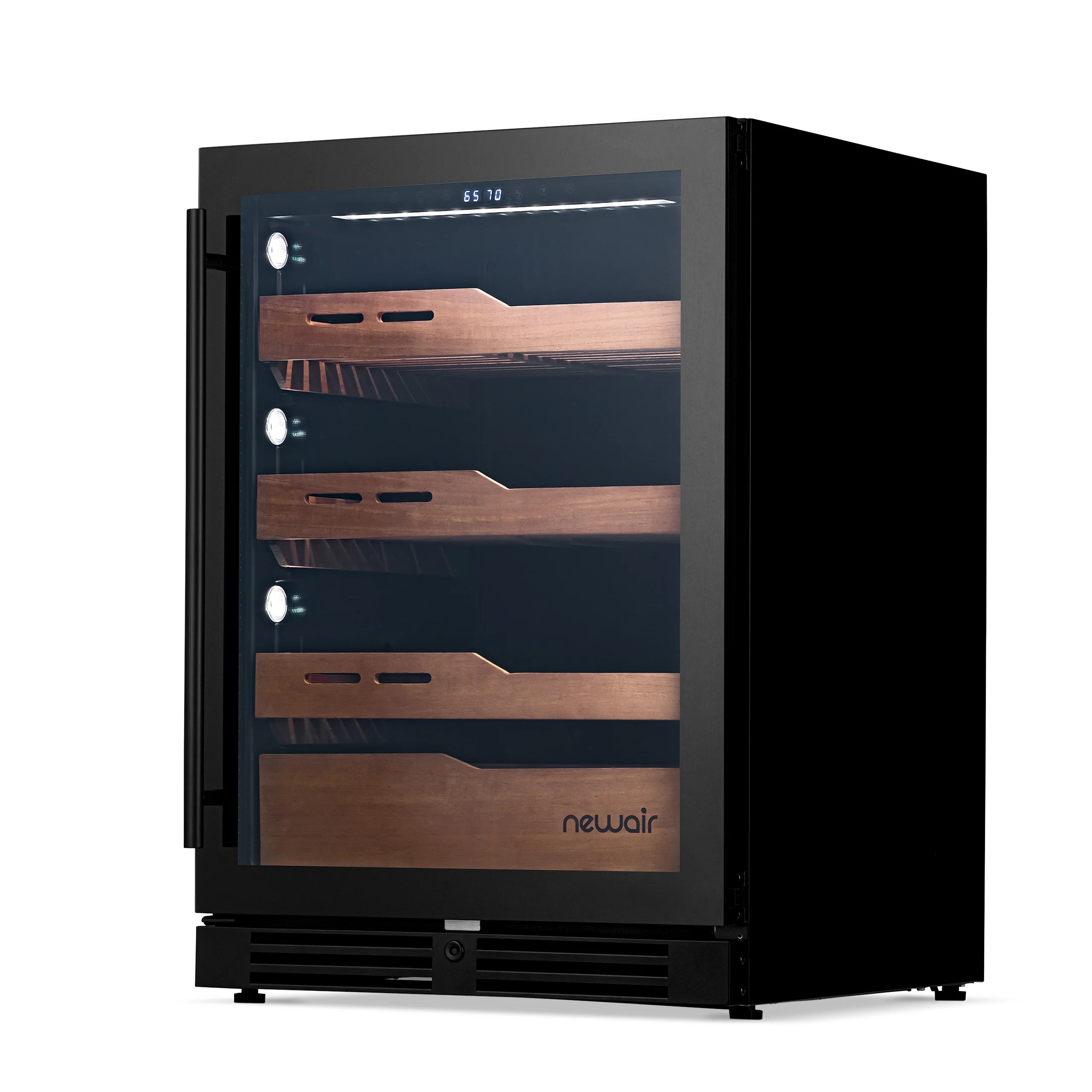 2025 Humidor eléctrico para puros Newair®, capacidad para 1,500 puros, empotrable o independiente