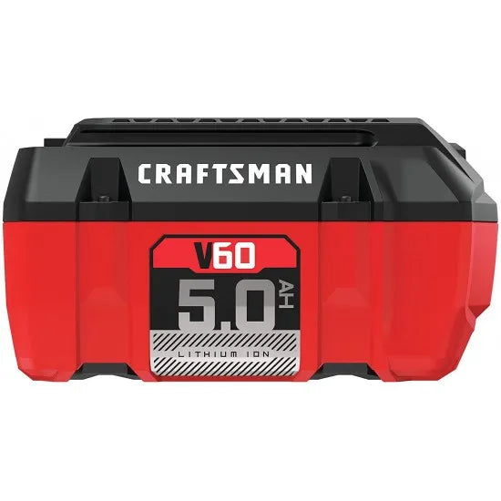 2025 Batería de Ion de Litio CRAFTSMAN V60 5.0Ah con Indicador LED, Sin Efecto Memoria, Garantía de 4 Años