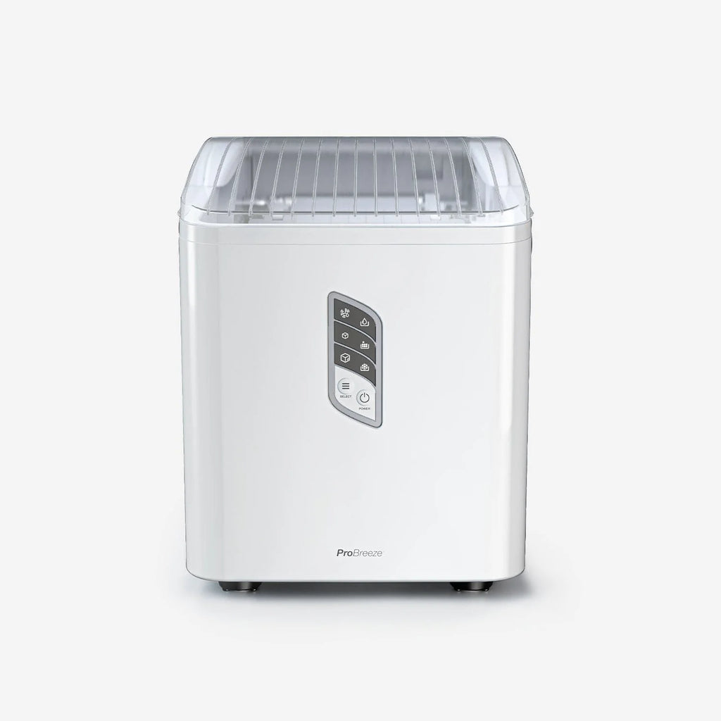 Máquina de Hielo de Mostrador - 2L Autolimpiante - Producción Diaria de 15 kg - Blanco